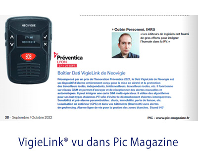Le DATI VigieLink® dévoilé dans Pic Magazine